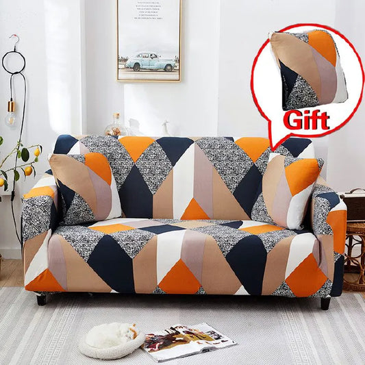 Printed Stretch Sofa Cover – Elastic Couch Cover (1/2/3/4 Seater)