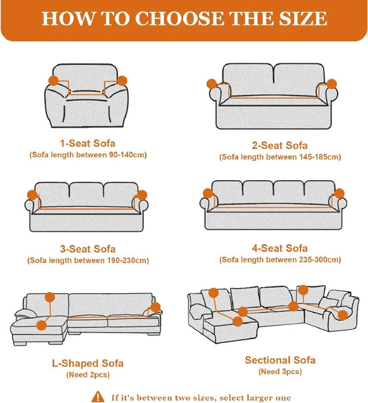 Printed Stretch Sofa Cover – Elastic Couch Cover (1/2/3/4 Seater)
