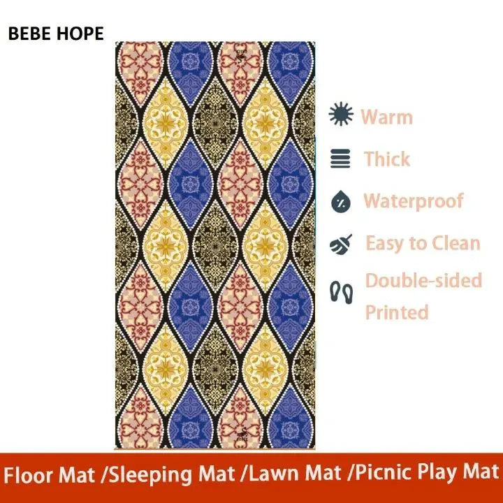 BEBE HOPE Waterproof Foam Floor Mat – Double-Sided Play Mat (3x6 to 6x6.5)