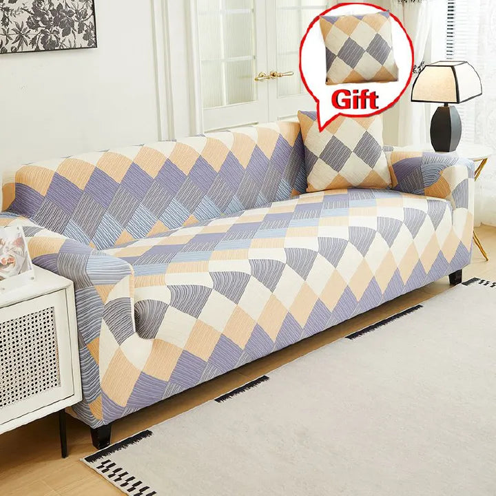 Printed Stretch Sofa Cover – Elastic Couch Cover (1/2/3/4 Seater)
