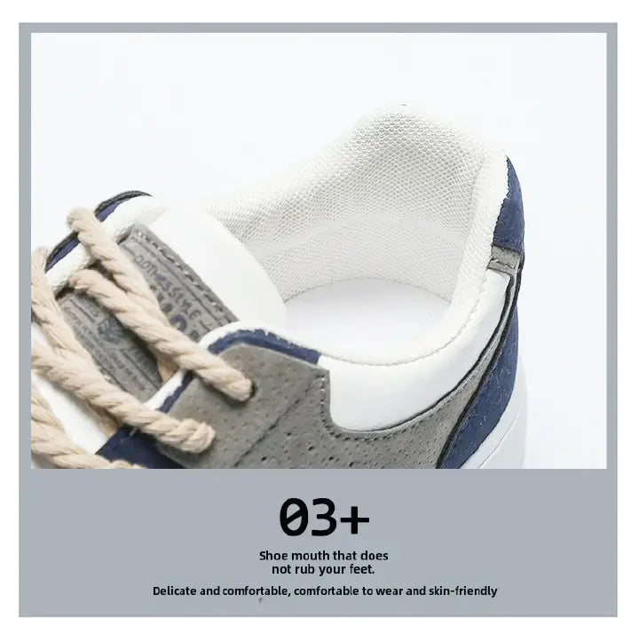 ASSKLO Large Size 40-46 sneakers Men's Shoes Breathable Little White Shoes Fashion Versatile Thick Sole Sports and Casual Board Shoes Flat shoes