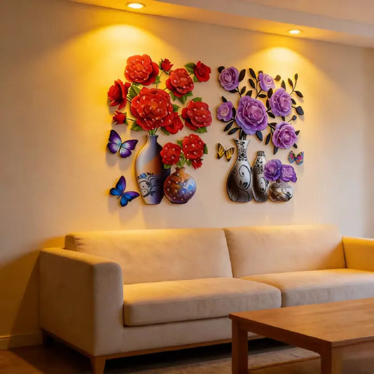 3D Home Wall Sticker Set – Living Room & Bedroom Wall Decor