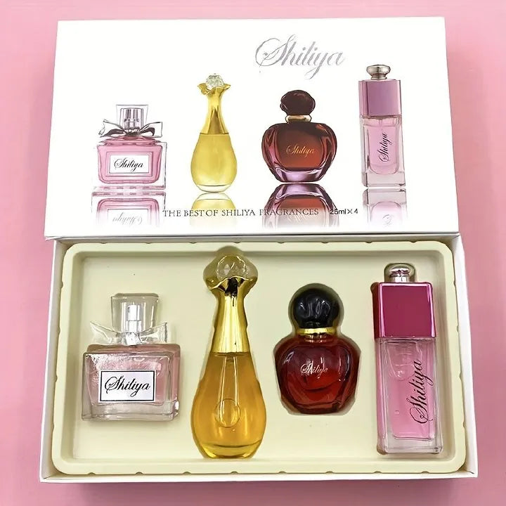 Ladies Perfume Set (4pcs) – Elegant Floral Long-Lasting Fragrances