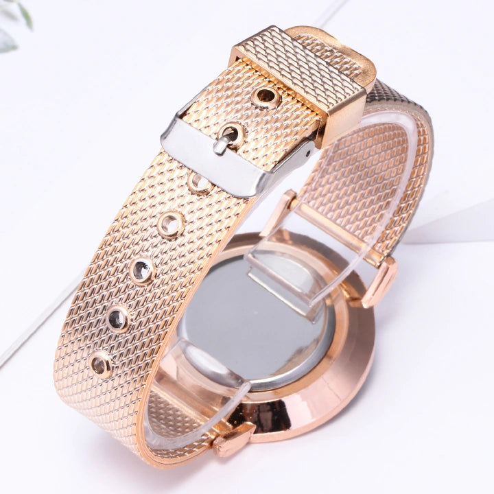 Geneva Women’s Retro Stainless Watch – Quartz Wristwatch