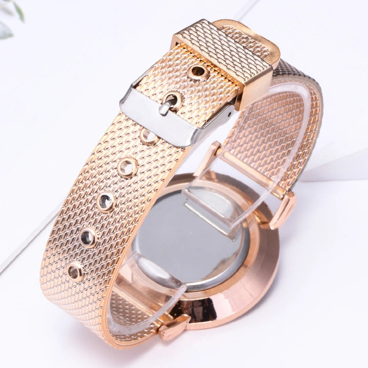 Geneva Women’s Retro Stainless Watch – Quartz Wristwatch