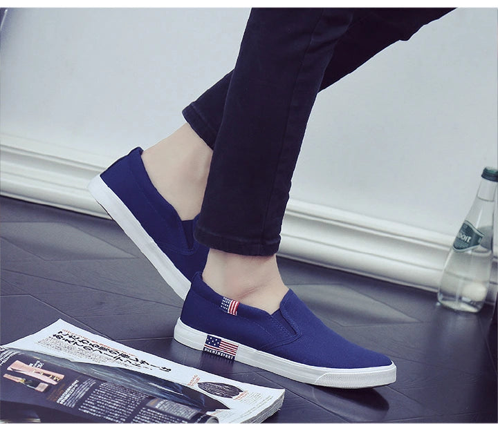 High score evaluation hot sale 40-47 canvas shoes flats shoes for men shoes loafers shoes for mens shoes sneakers shoes blue and black