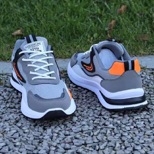 Baldur Men’s Grey Mesh Sneakers (Size 41–45) – Casual, Running & Outdoor Shoes