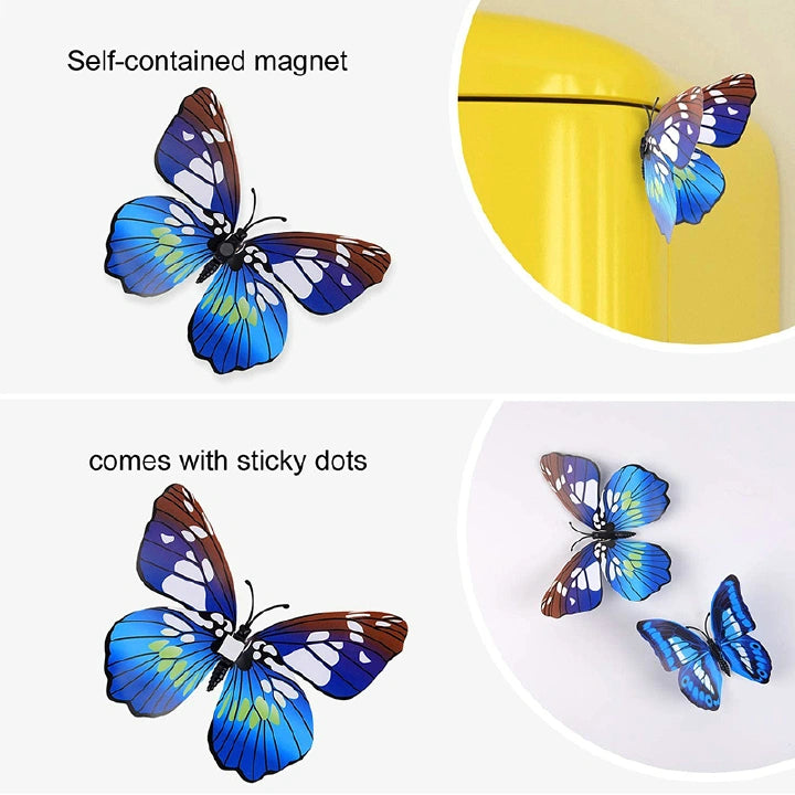 12PCS Cute 3D Butterfly Wall Stickers – PVC Home Decor