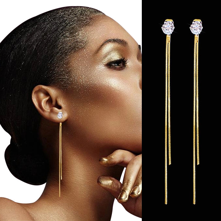 Elegant Long Drop Earrings for Women