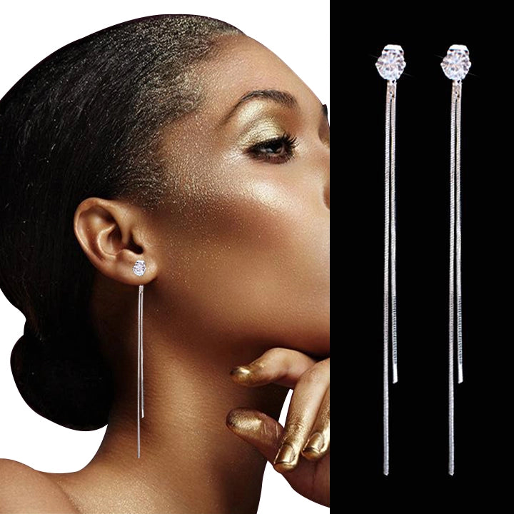 Elegant Long Drop Earrings for Women