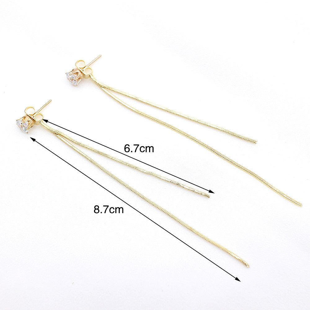 Elegant Long Drop Earrings for Women