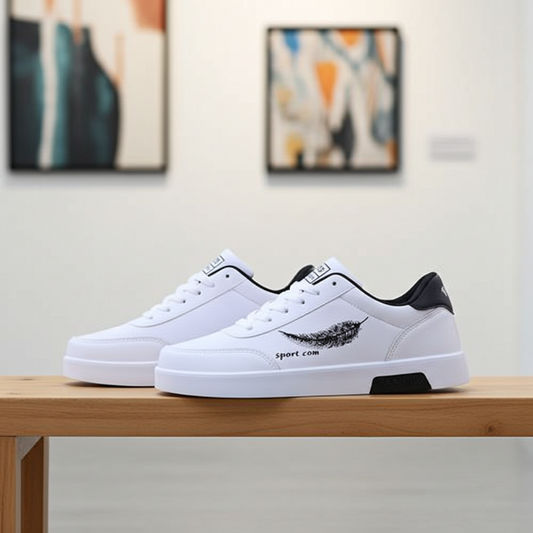 Men’s White Casual Board & Running Sneakers